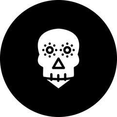 Mexican Skull Vector Icon Design
