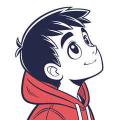 Stylized Vector Illustrations of Boys in Urban and Casual Outfits in Various Poses and Expressions