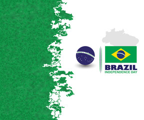 Brazil Independence Day 7 September National Holiday Stock brush background Vector Illustration.