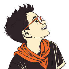 Stylized Vector Illustrations of Boys in Urban and Casual Outfits in Various Poses and Expressions