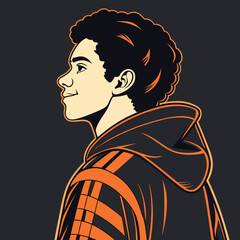 Stylized Vector Illustrations of Boys in Urban and Casual Outfits in Various Poses and Expressions
