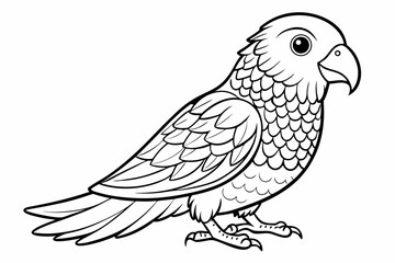 coloring page line art the lovebird black vector