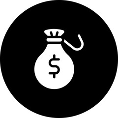 Money Bag Vector Icon Design