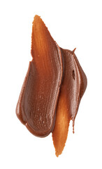 Chocolate hazelnut spread swirl with transparent background