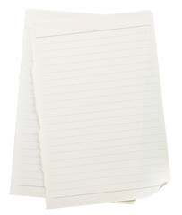 Two blank pages with lines on transparent background