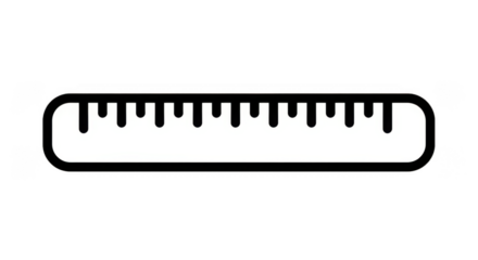Ruler Icon Simple Black And White Design
