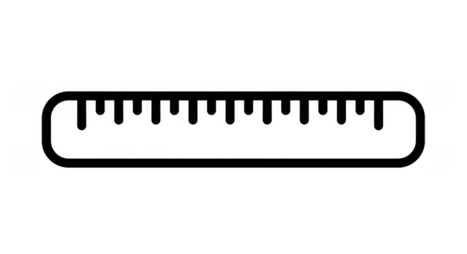 Ruler Icon Simple Black And White Design