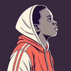 Stylized Vector Illustrations of Boys in Urban and Casual Outfits in Various Poses and Expressions