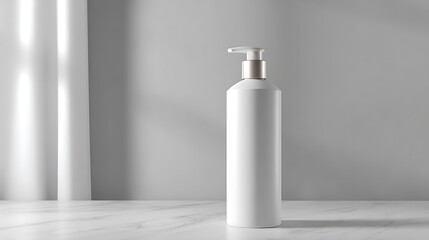 Blank shampoo bottle for mockup. 3D rendering.