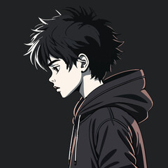 Stylized Vector Illustrations of Boys in Urban and Casual Outfits in Various Poses and Expressions