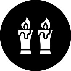 Candles Vector Icon Design