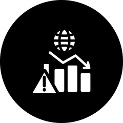 Economic Crisis Vector Icon Design