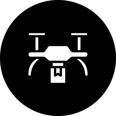 Drone Delivery Vector Icon Design