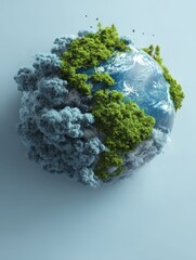 A World Earth Day poster minimalistic and scene