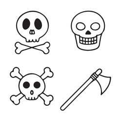 Halloween Outline Icon Set
