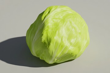 Close-up view of a head of crisp green lettuce.