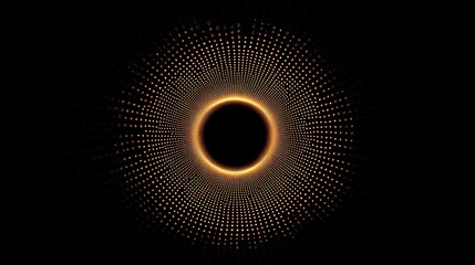A radial burst of glowing binary digits with a dark-to-light gradient