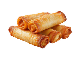 Business-style egg rolls isolated on a transparent background in PNG format.