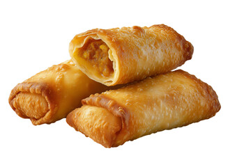 Business-style egg rolls isolated on a transparent background in PNG format.