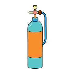 A portable oxygen tank designed for medical or emergency use, featuring a metal cylinder with a pressure gauge and regulator to deliver clean, breathable oxygen safely.
