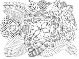 PrintFlowers Coloring Pages For Adules