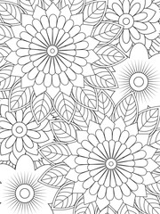 PrintFlowers Coloring Pages For Adules