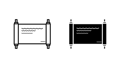 Obraz premium Jewish torah icon set collection, rosh hashanah and scroll, torah sign vector set graphics, editable stroke linear icon, eps 10 