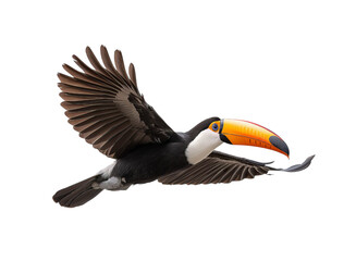 At the beginning of the course, you will learn about the various types of toucans, their colors, and body shapes. isolated on a transparent background in PNG format.
