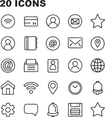Modern Line Icon Set for Digital Concepts