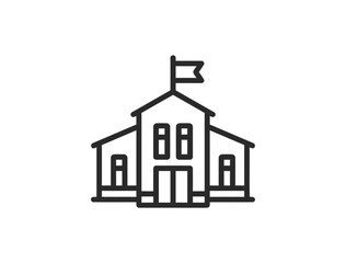 School & Education Linear Icon Set – Back to School, Classroom, Students, and Online Learning Web & App Icons