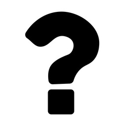 Black question mark silhouette isolated on white background. Question mark icon vector illustration design.