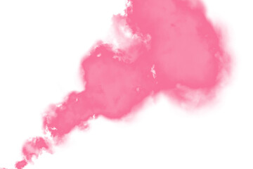 Vibrant magenta smoke billowing upwards against a stark black background creating an abstract and energetic visual effect