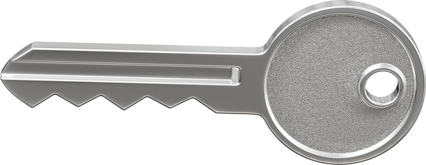 Model key isolated on transparent background as asset for composites