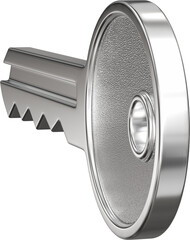 Model key isolated on transparent background as asset for composites