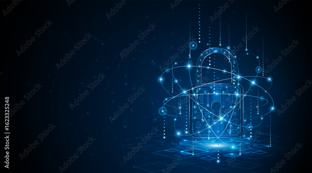 Aufkleber lock icon. cyber ​​security and data protection concepts and privacy. innovative concept of advanced
