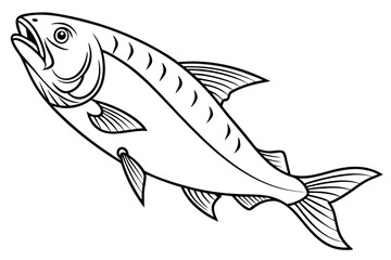 coloring page line art the milkfish black vector