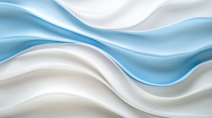 Obraz premium Dynamic pattern of flowing waves in blue and white colors creates soothing visual effect