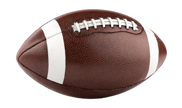 American football ball isolated on transparent background