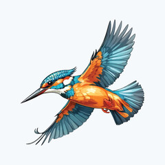Obraz premium Kingfisher Birds Vector Design