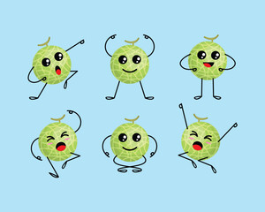 set of funny monsters