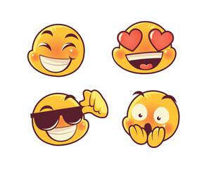 set of smileys