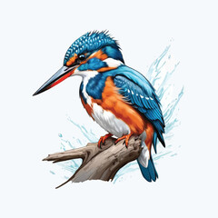 Fototapeta premium Kingfisher Birds Vector Design