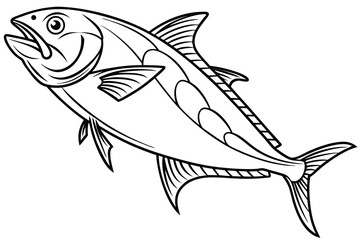 coloring page line art the jackfish black vector