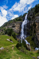 waterfall in the mountains
