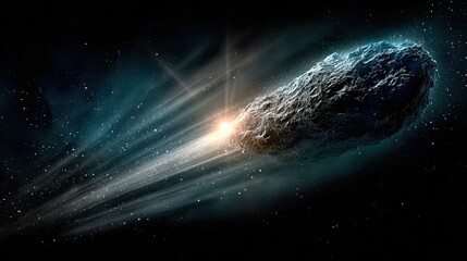 Fototapeta premium A comet brings a new law of physics with it.