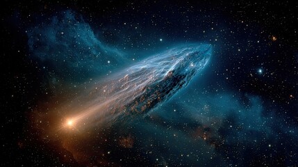 Fototapeta premium A comet brings a new law of physics with it.