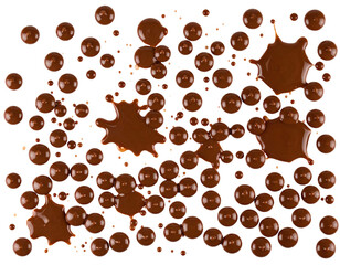 Chocolate balls and splats abstract design