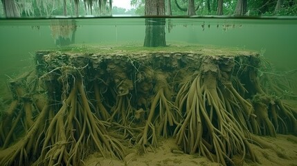 Submerged Roots: An Underwater Forest