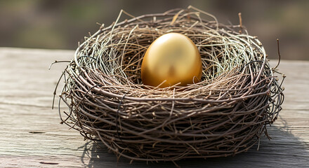 Golden Egg in a Bird's Nest