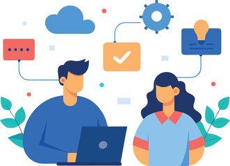 Flat Concept of Digital Teamwork and Productivity